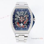 Swiss Franck Muller Vanguard Yachting V45 KOI 2 Limited Edition watch Bust Down Case Blue Fish Dial